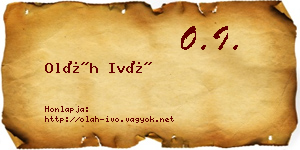 Oláh Ivó névjegykártya