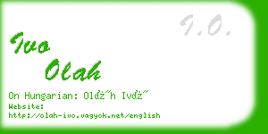 ivo olah business card